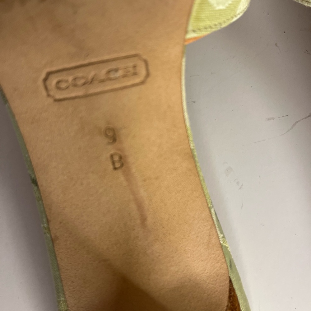 Coach Women's Sandals in Green with Red Ladybug Accents.  Ciara II size 9B. - Picture 9 of 16